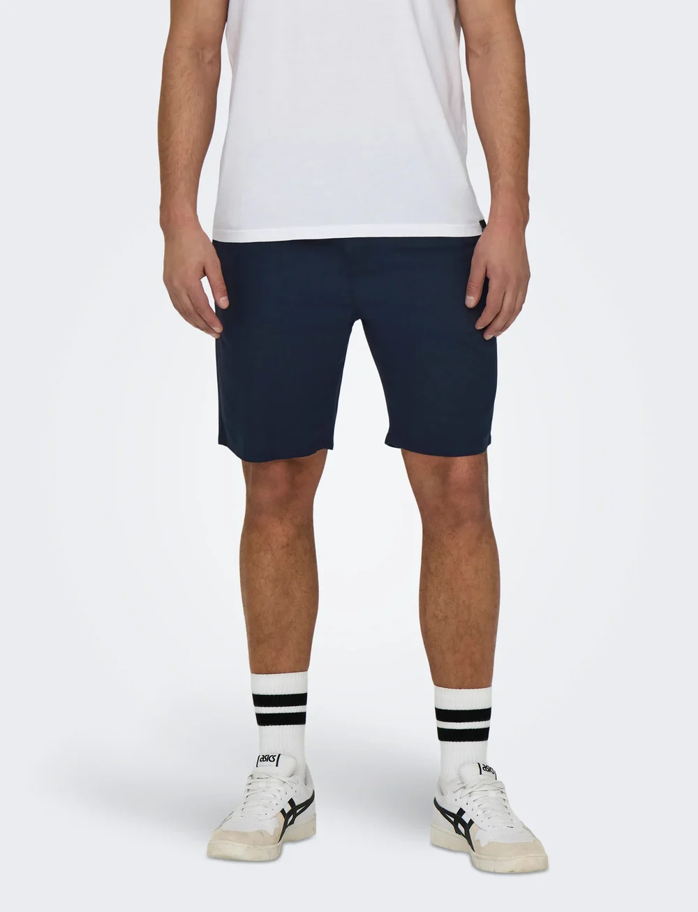 ONLY & SONS - ONSLEO LINEN MIX 0048 SHORTS - pellavashortsit - dark navy - 0