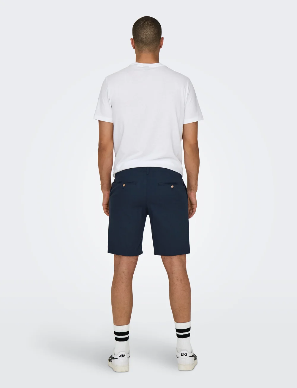 ONLY & SONS - ONSLEO LINEN MIX 0048 SHORTS - pellavashortsit - dark navy - 3