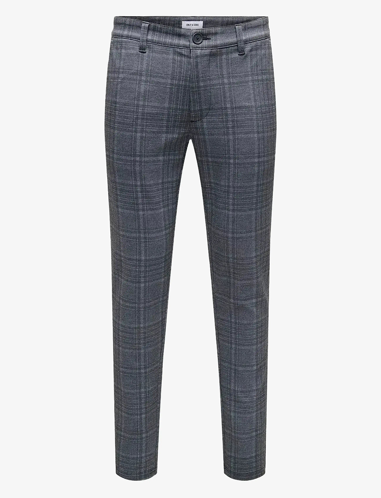 ONLY & SONS - ONSMARK CHECK 020923 PANT - casual byxor - dress blues - 0