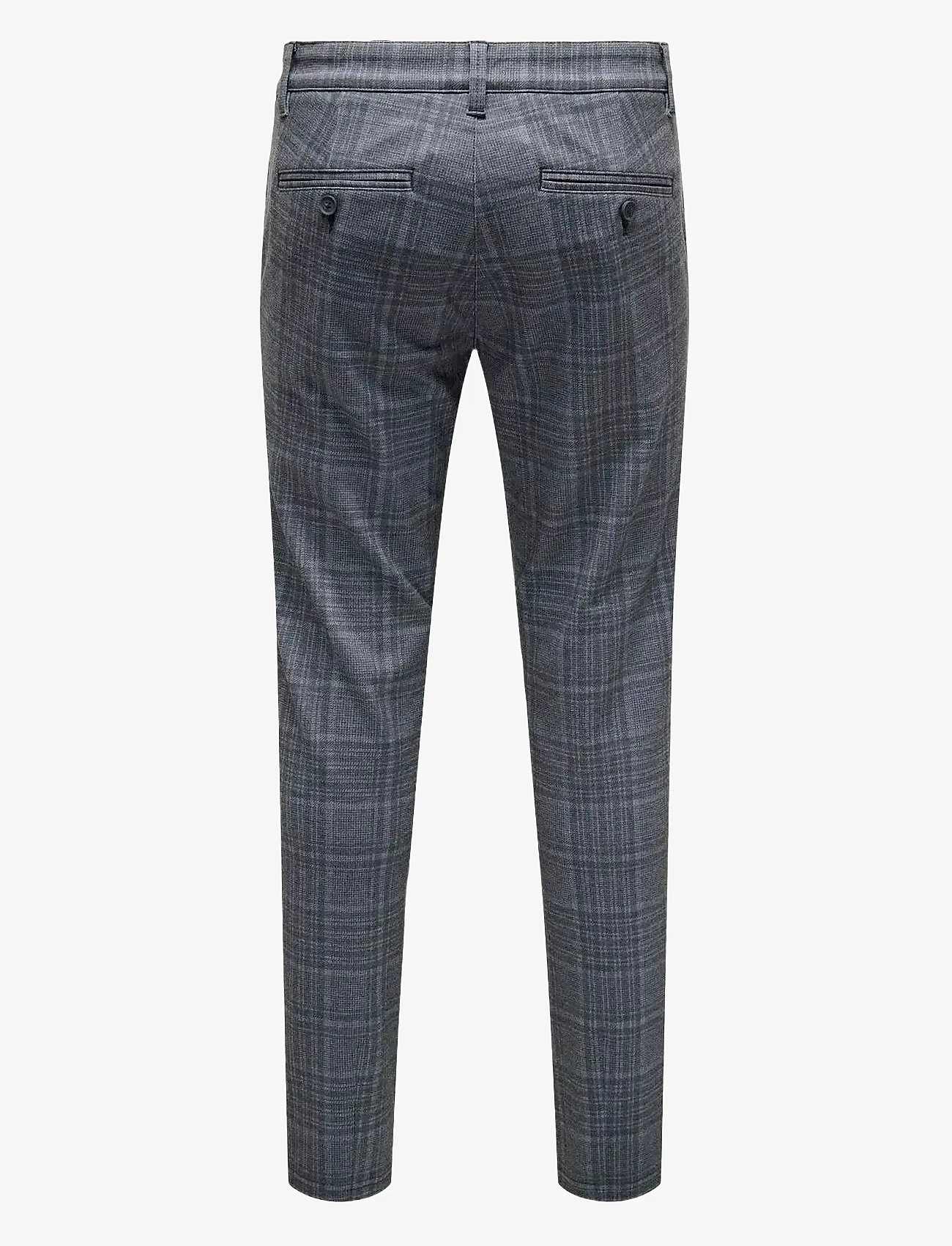 ONLY & SONS - ONSMARK CHECK 020923 PANT - casual byxor - dress blues - 1