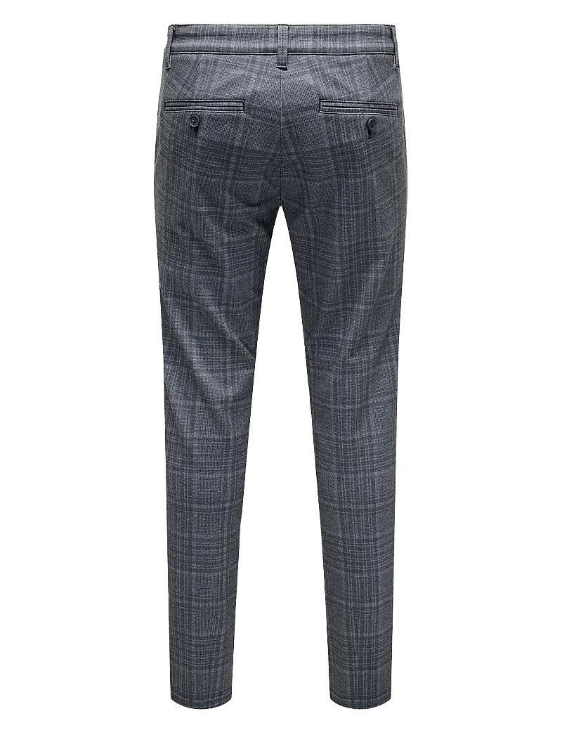 ONLY & SONS - ONSMARK CHECK 020923 PANT - casual byxor - dress blues - 1