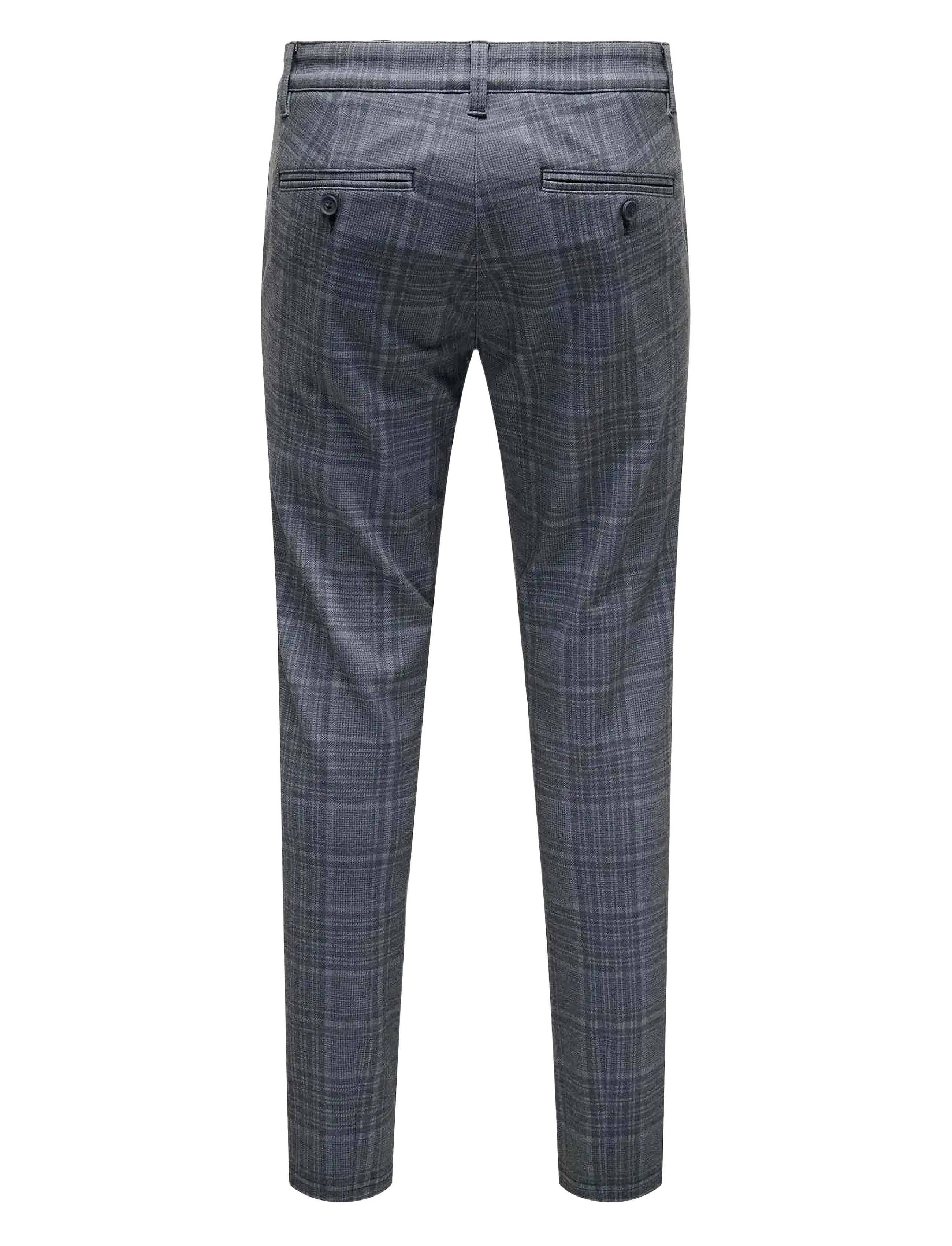 ONLY & SONS - ONSMARK CHECK 020923 PANT - casual - dress blues - 1