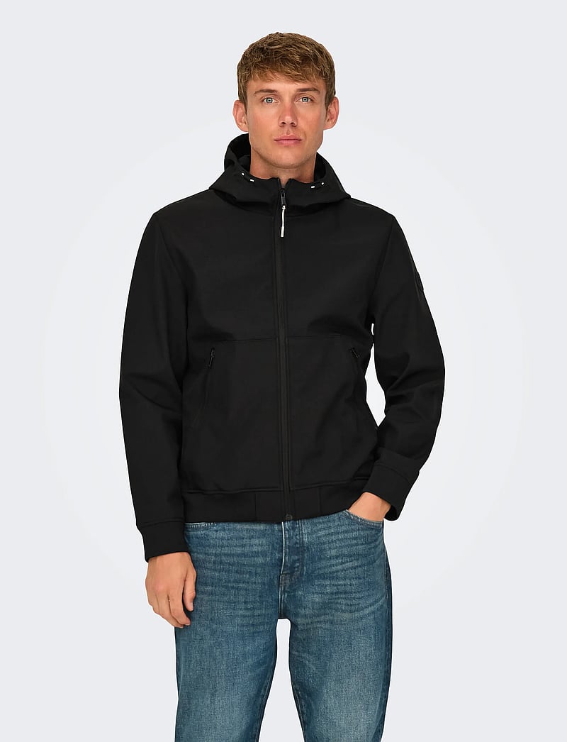 ONLY & SONS - ONSBOWIE SOFTSHELL BOMBER NOOS - frühlingsjacken - black - 0