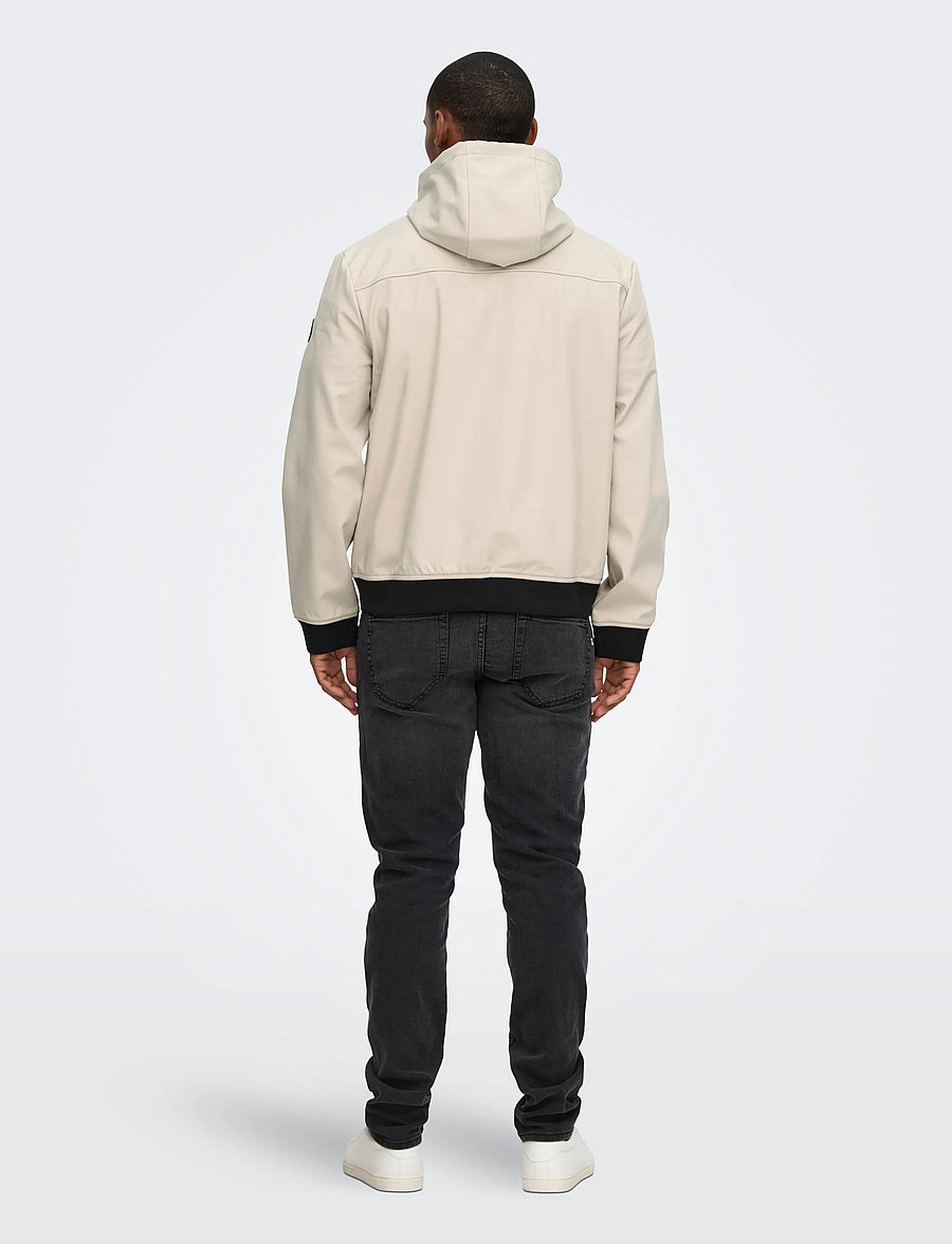 ONLY & SONS - ONSBOWIE SOFTSHELL BOMBER NOOS - frühlingsjacken - silver lining - 3