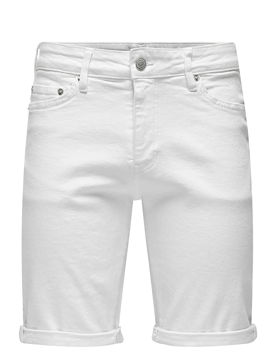 ONLY & SONS - ONSPLY WHITE 9297 AZG DNM SHORTS - short en jean - white - 1