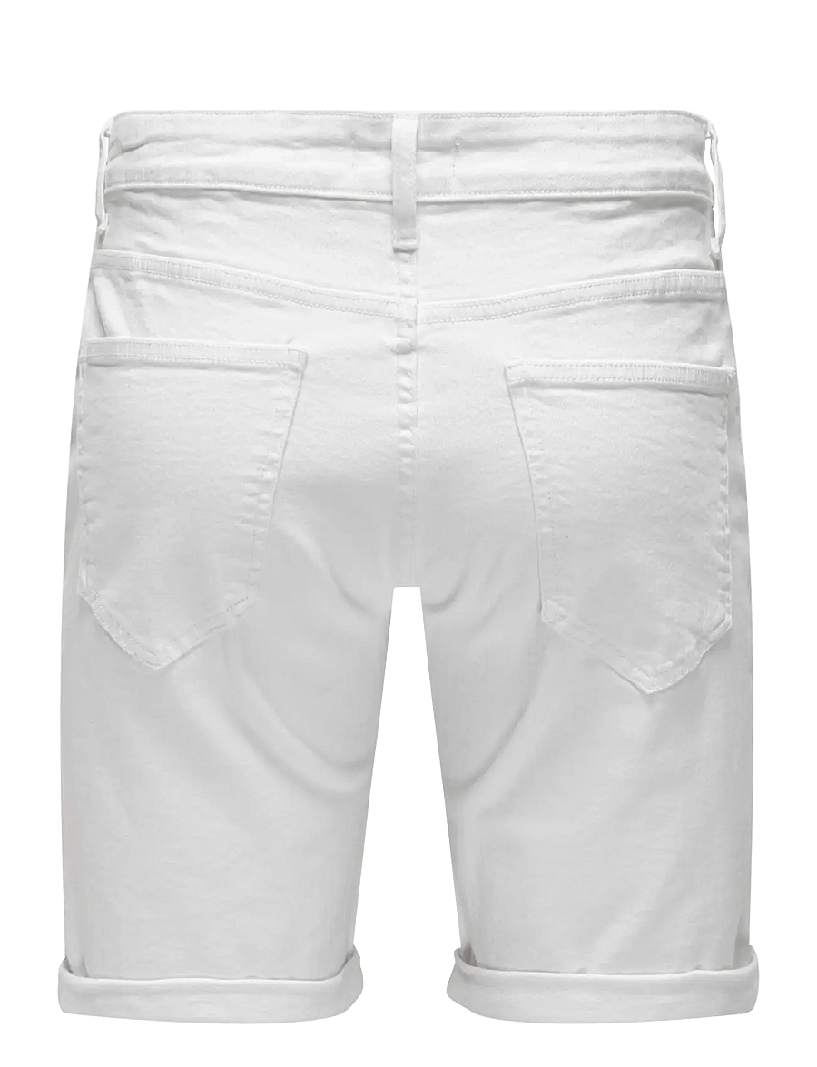 ONLY & SONS - ONSPLY WHITE 9297 AZG DNM SHORTS - short en jean - white - 2