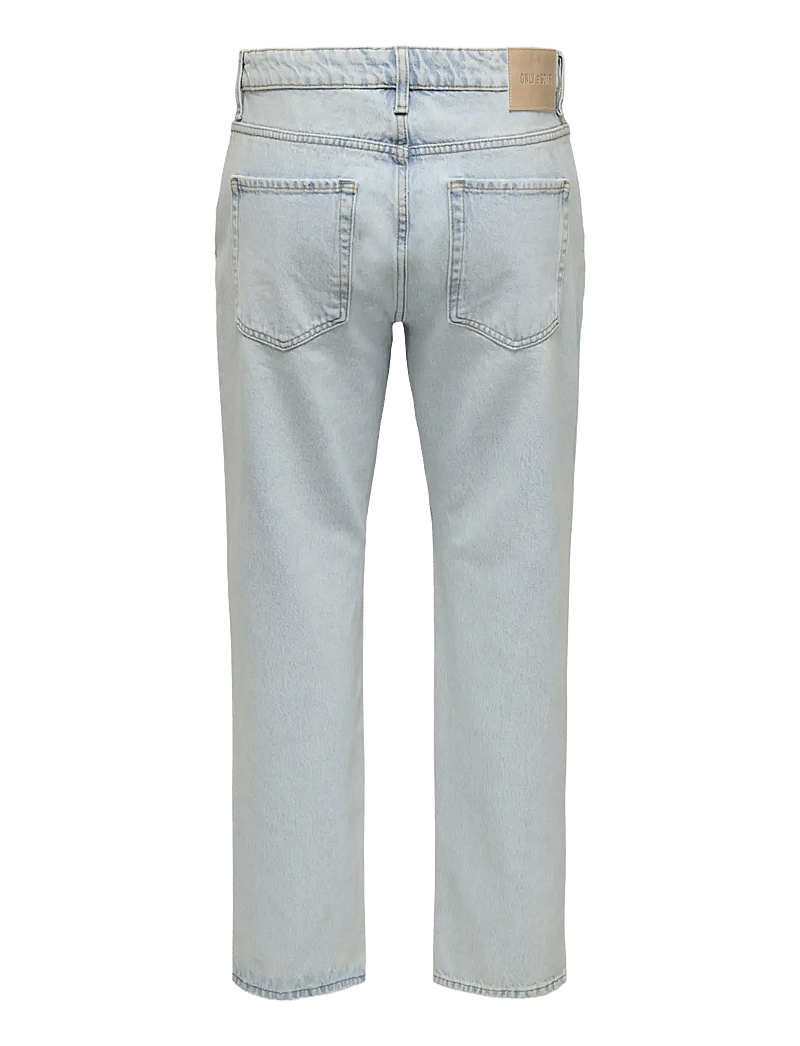 ONLY & SONS - ONSEDGE STRAIGHT LB 9393 DOT DNM NOOS - regular jeans - light blue bleached denim - 2