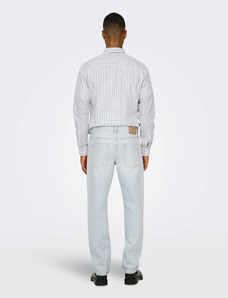 ONLY & SONS - ONSEDGE STRAIGHT LB 9393 DOT DNM NOOS - regular jeans - light blue bleached denim - 3