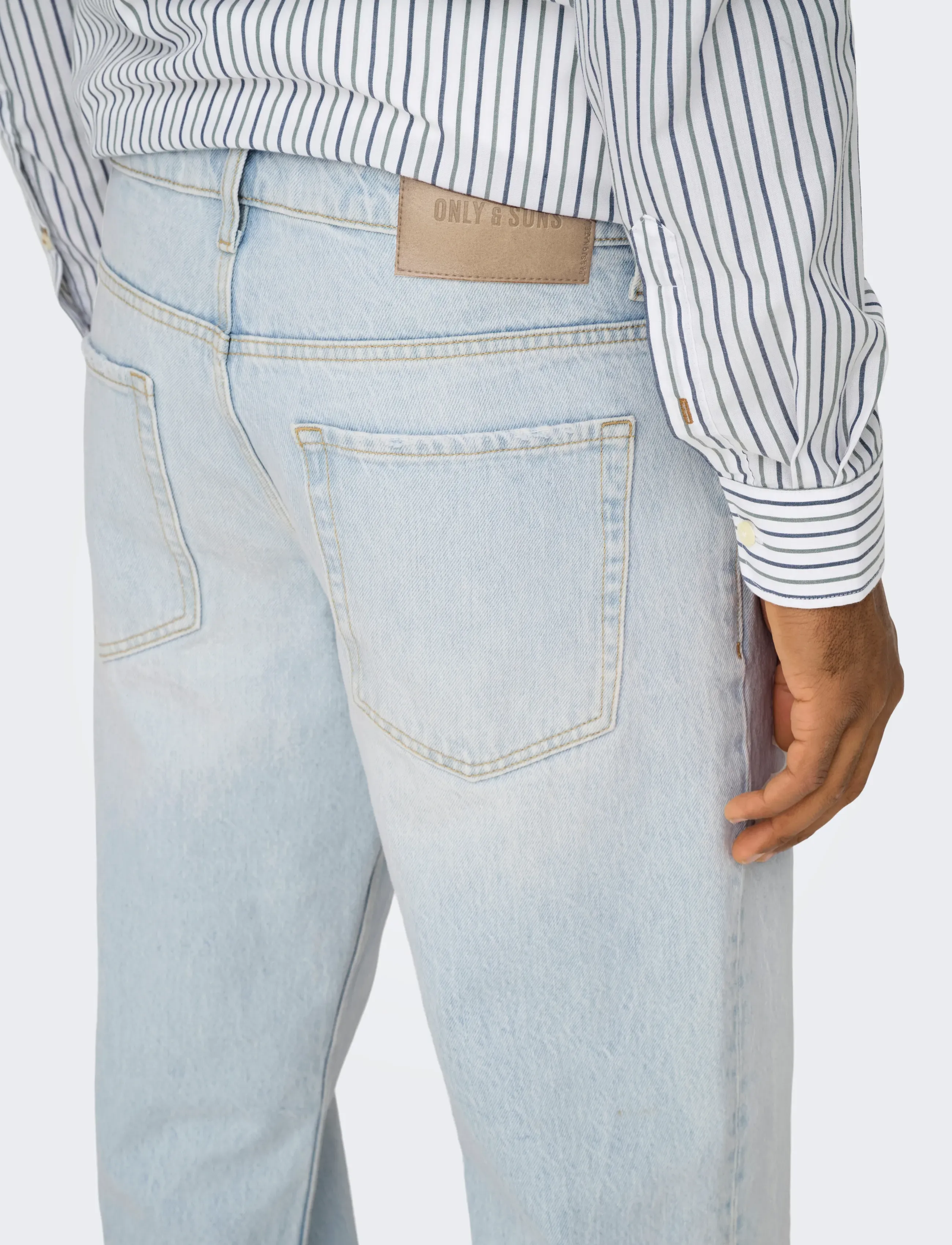 ONLY & SONS Onsedge Straight Lb 9393 Dot Dnm Noos straight leg jeans herr – bild 5