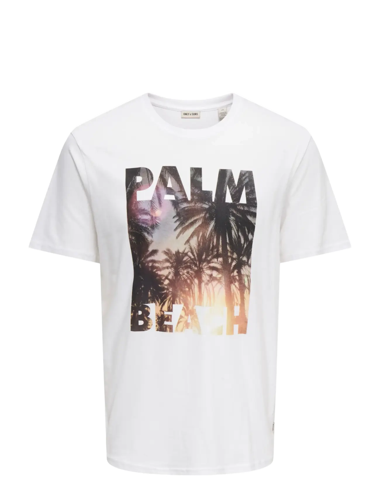 ONLY & SONS Onsmagdy Life Reg Photoprint Ss Tee, XS, T-shirts, Weiß - Short-sleeved, Männerswear