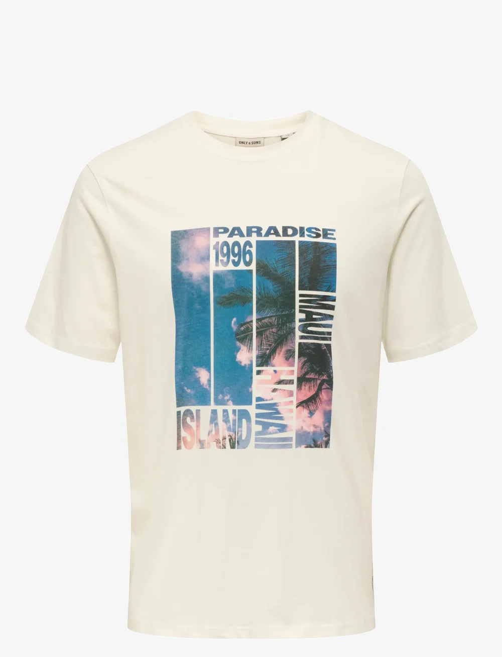 ONLY & SONS - ONSMAGDY LIFE REG PHOTOPRINT SS TEE - lühikeste varrukatega t-särgid - cloud dancer - 1
