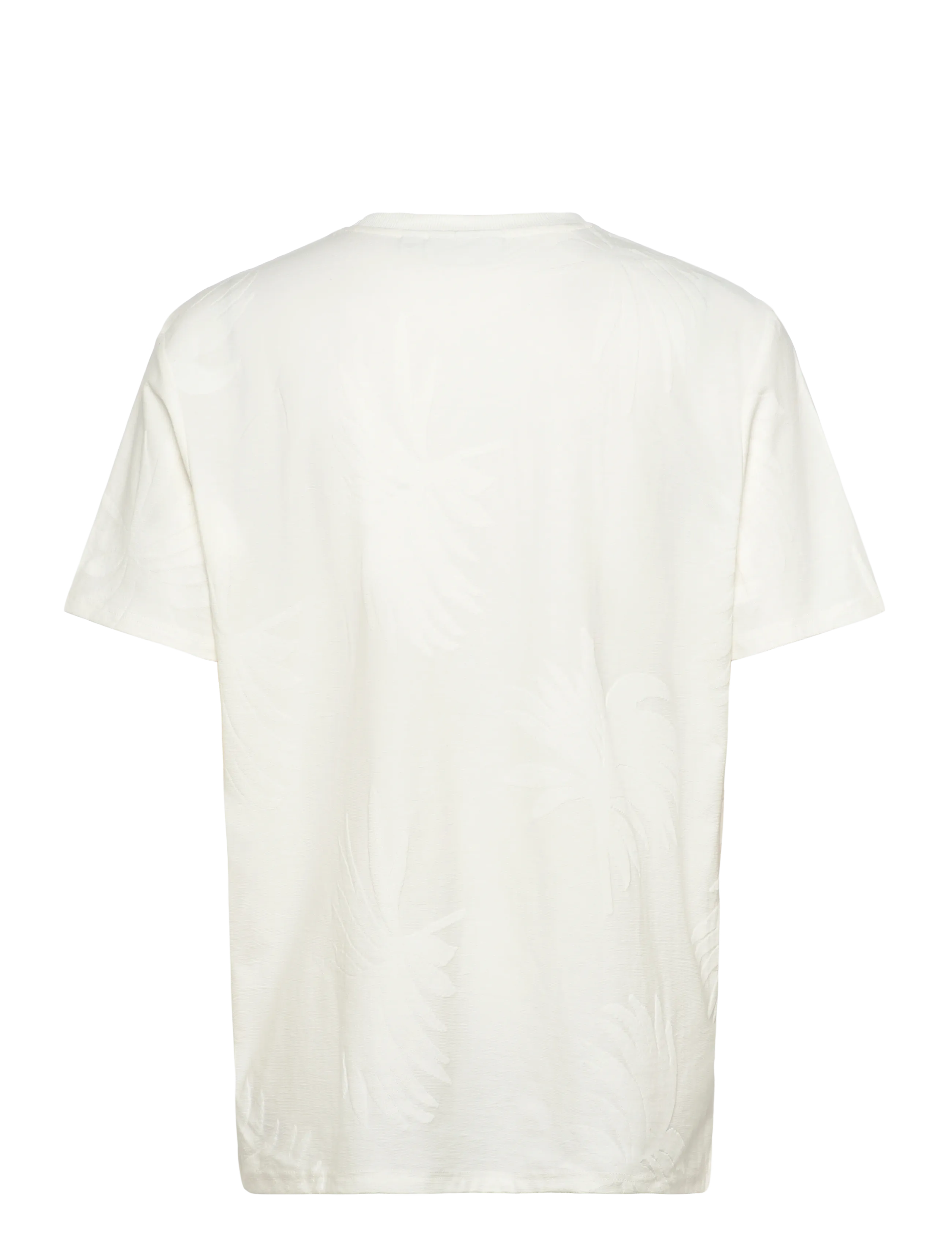 ONLY & SONS - ONSMARCO LIFE REG PALM JACQUARD SS TEE - short-sleeved t-shirts - cloud dancer - 1
