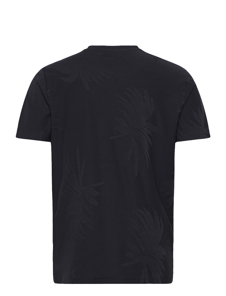 ONLY & SONS - ONSMARCO LIFE REG PALM JACQUARD SS TEE - kurzärmelige t-shirts - dark navy - 1