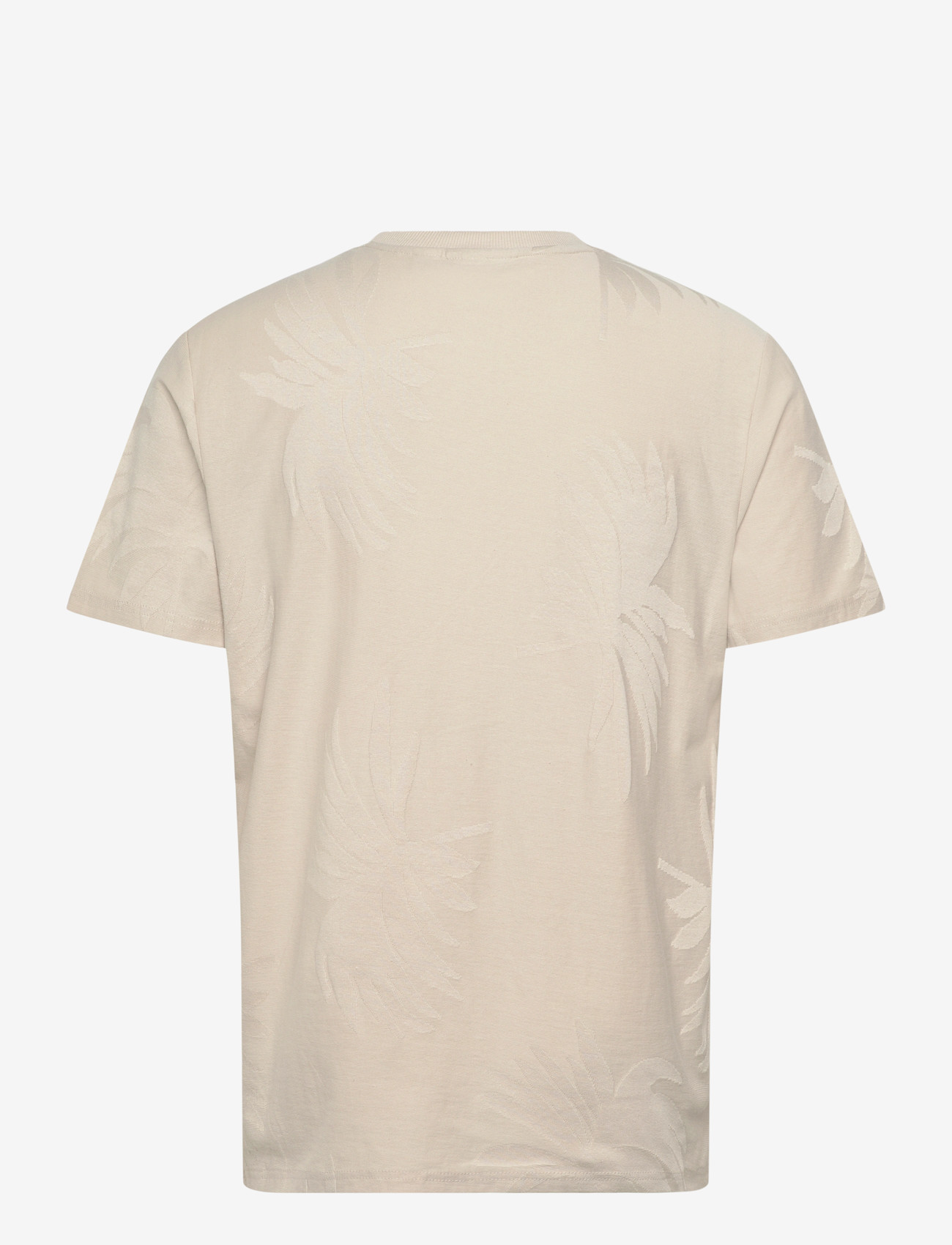 ONLY & SONS - ONSMARCO LIFE REG PALM JACQUARD SS TEE - kortærmede t-shirts - silver lining - 1