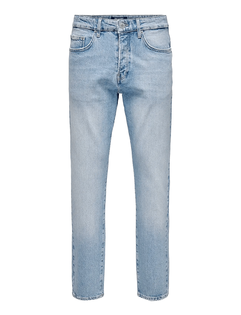 ONLY & SONS - ONSYOKE TAPERED LB 9684 DOT DNM NOOS - tapered jeans - light blue denim - 1