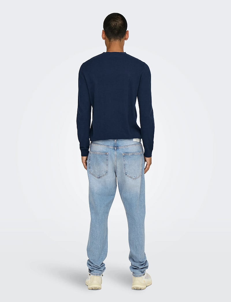 ONLY & SONS - ONSYOKE TAPERED LB 9684 DOT DNM NOOS - tapered jeans - light blue denim - 3