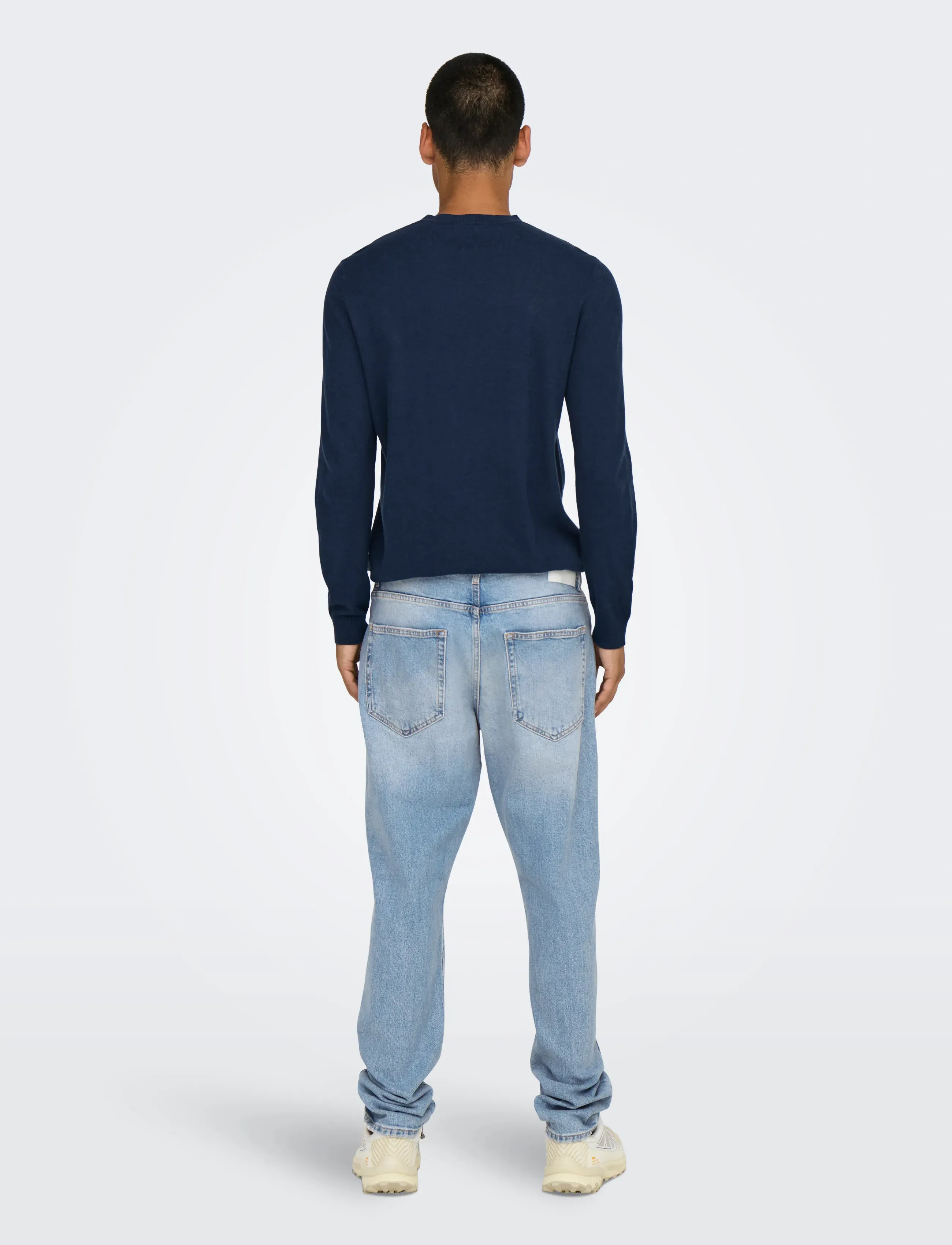 ONLY & SONS - ONSYOKE TAPERED LB 9684 DOT DNM NOOS - tapered jeans - light blue denim - 3