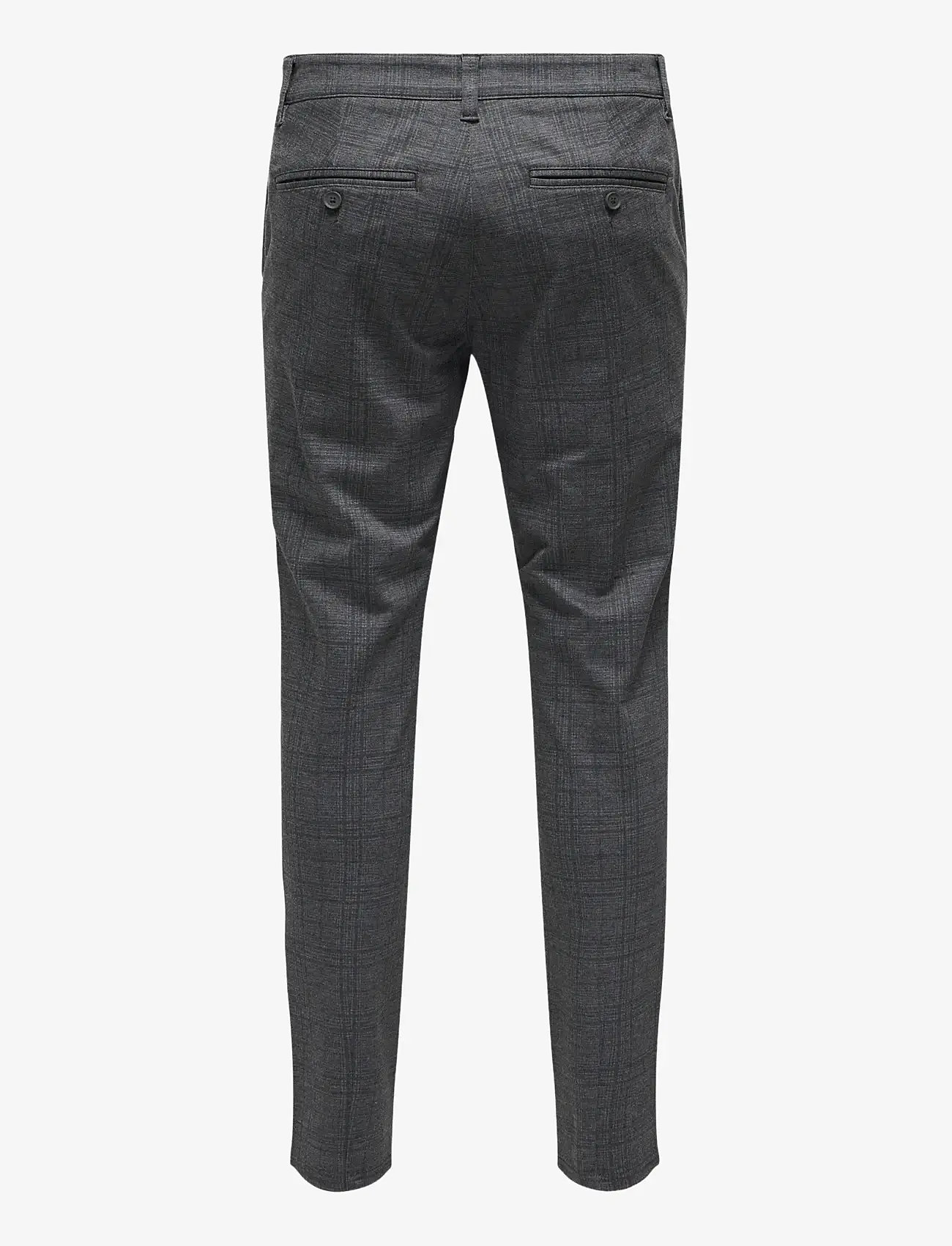 ONLY & SONS - ONSMARK SLIM CHECK 020933 PANT NOOS - chinos - demitasse - 2