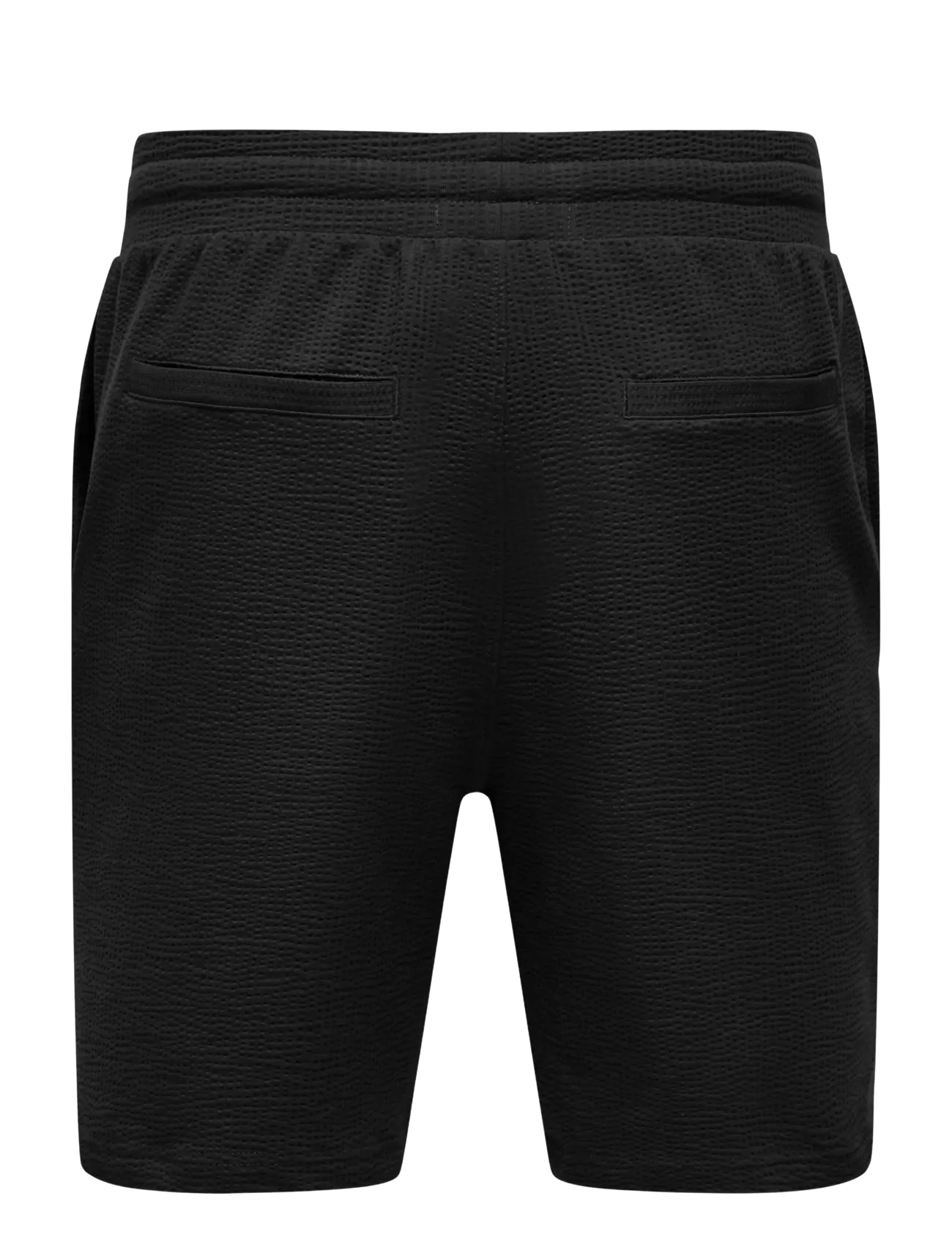 ONLY & SONS - ONSKIAN LIFE REG SEERSUCKER SHORTS NOOS - casual shorts - black - 1