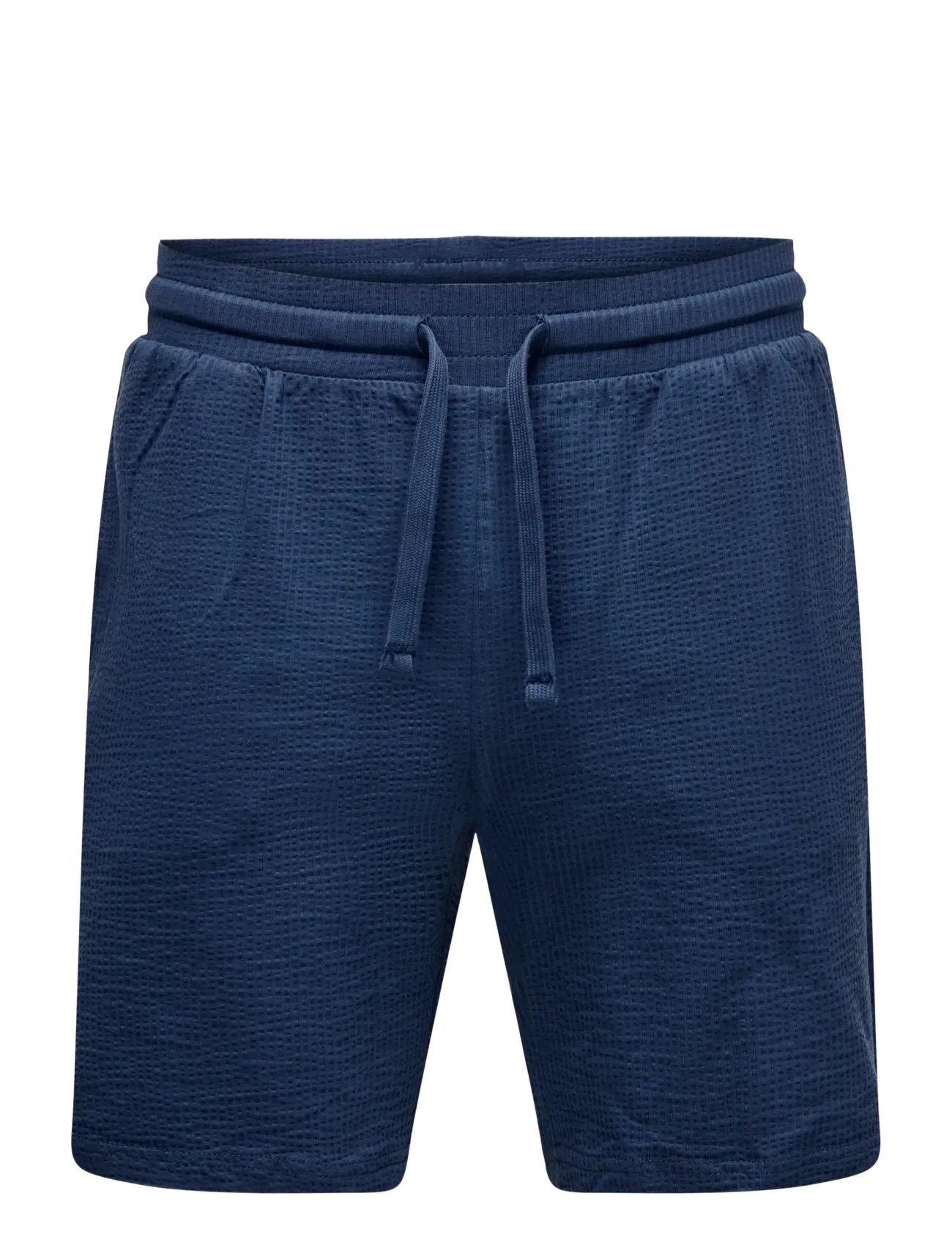 ONLY & SONS ONSKIAN LIFE REG SEERSUCKER SHORTS NOOS - Casual shorts - NAVAL ACADEMY / navy