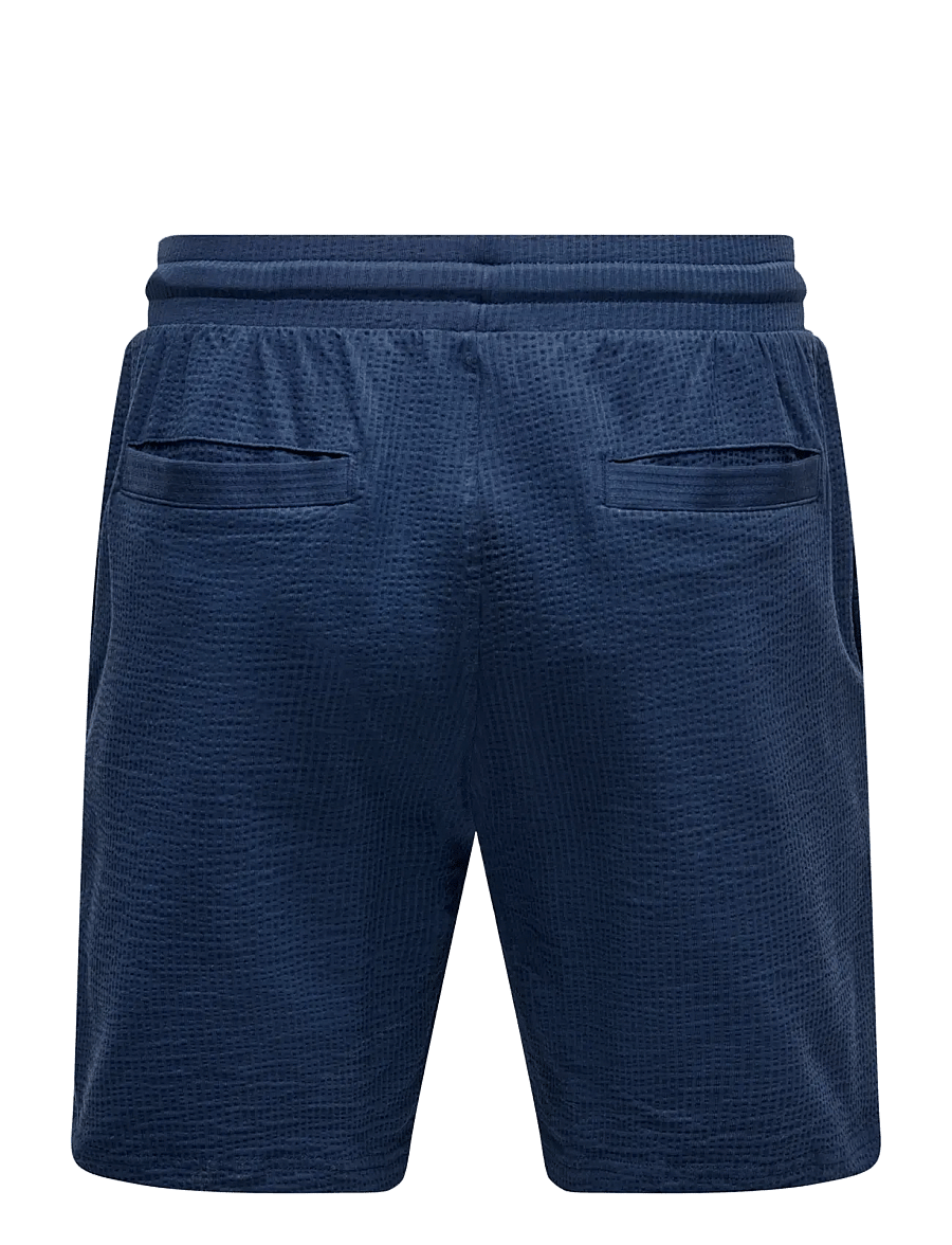 ONLY & SONS - ONSKIAN LIFE REG SEERSUCKER SHORTS NOOS - freizeitshorts - naval academy - 2