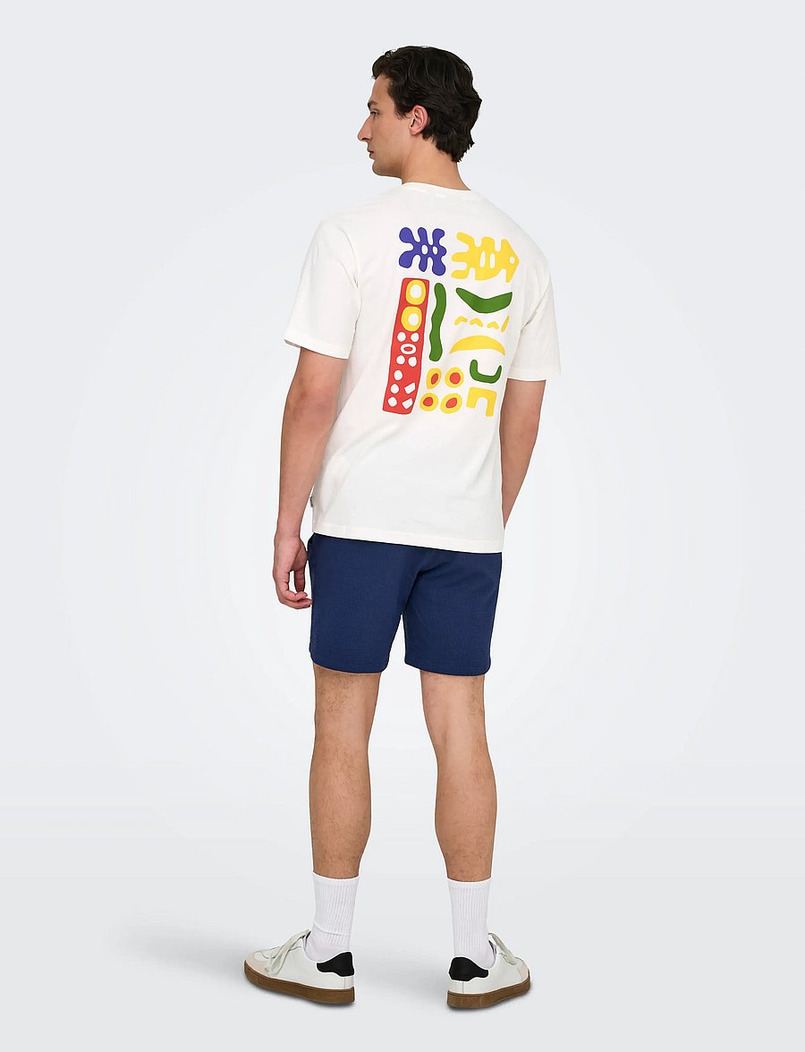 ONLY & SONS - ONSKIAN LIFE REG SEERSUCKER SHORTS NOOS - freizeitshorts - naval academy - 3