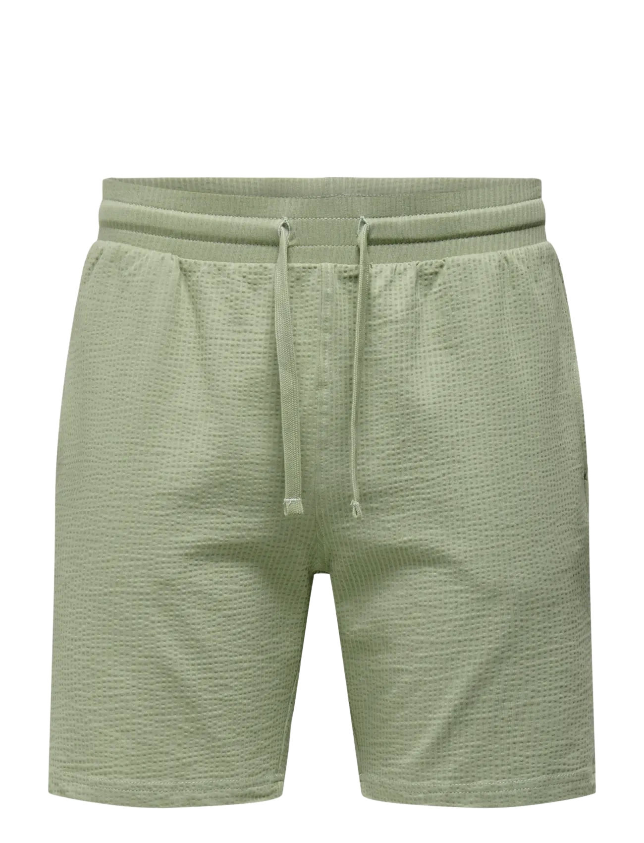 ONLY & SONS ONSKIAN LIFE REG SEERSUCKER SHORTS NOOS - Shorts - SEAGRASS / green