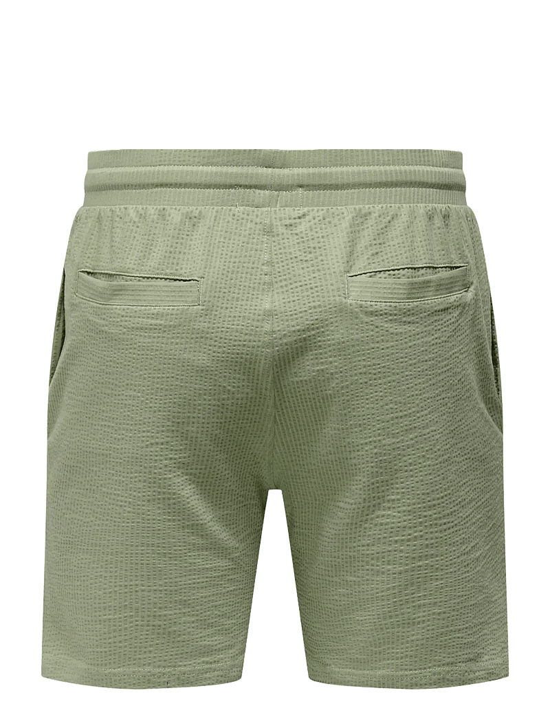 ONLY & SONS - ONSKIAN LIFE REG SEERSUCKER SHORTS NOOS - casual shorts - seagrass - 2