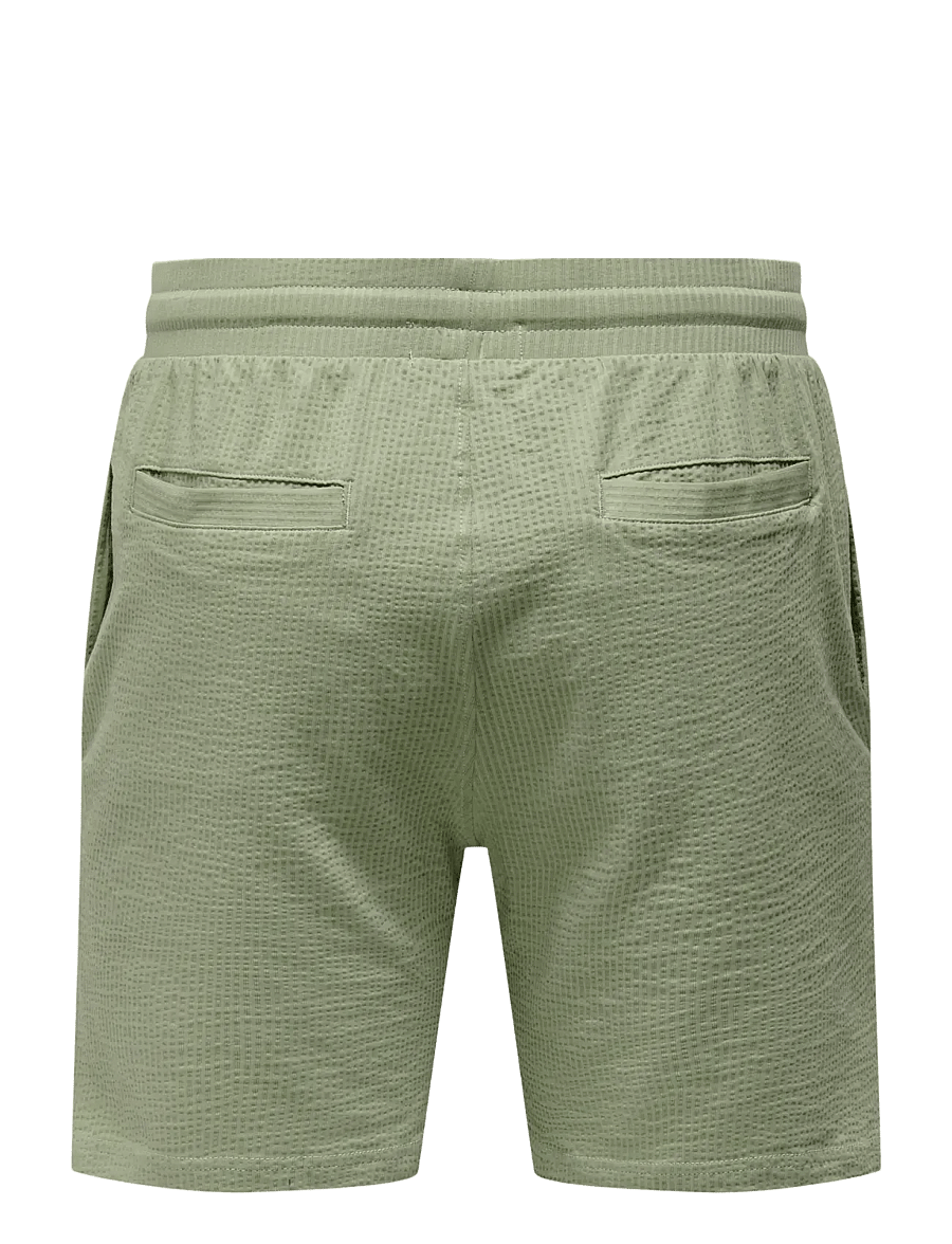 ONLY & SONS - ONSKIAN LIFE REG SEERSUCKER SHORTS NOOS - kasdienio stiliaus šortai - seagrass - 2
