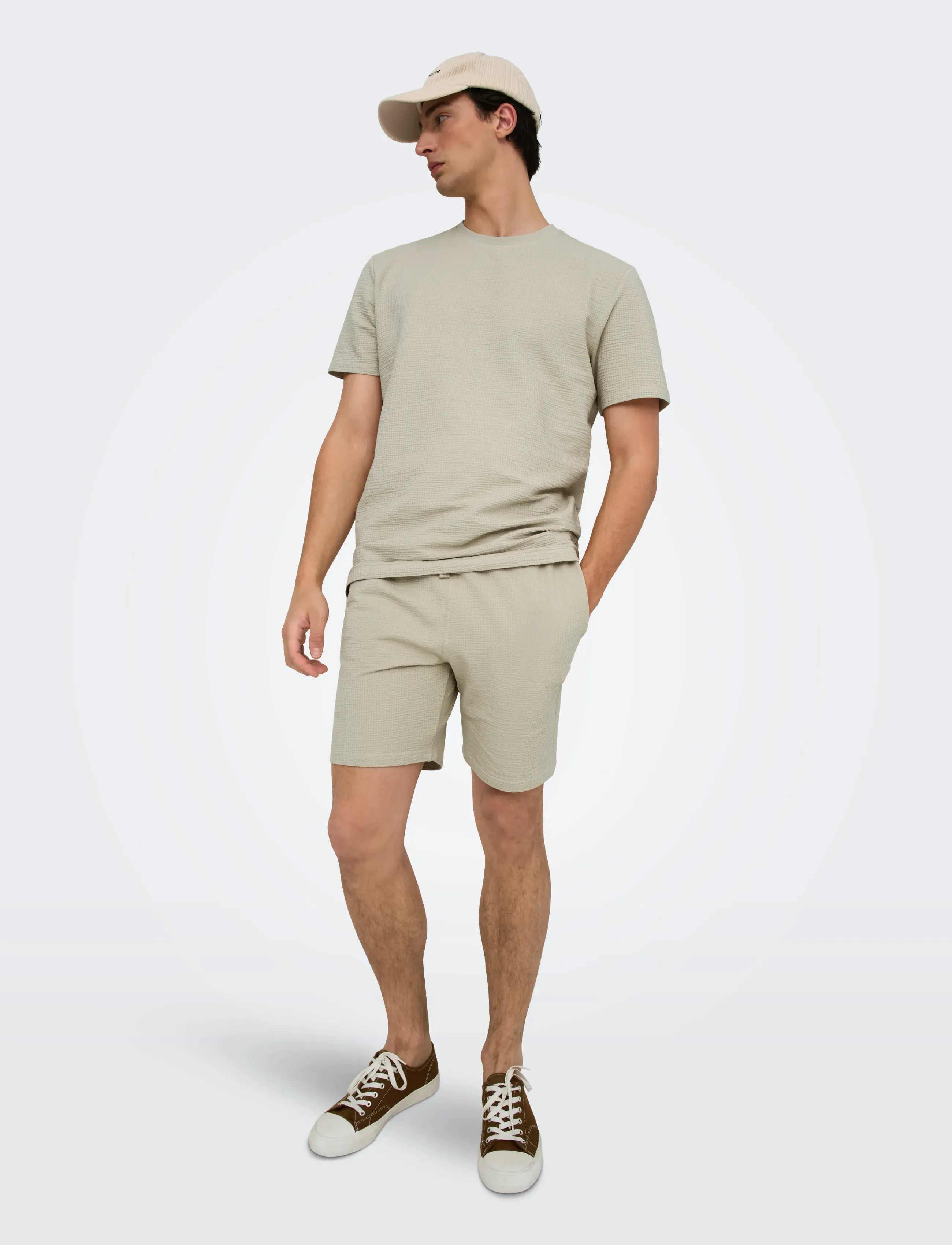 ONLY & SONS Onskian Life Reg Seersucker Shorts Noos herr – bild 5