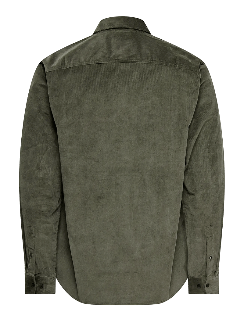 ONLY & SONS - ONSMICHAEL 18W REG CORD STRETCH LS NOOS - cordhemden - castor gray - 2