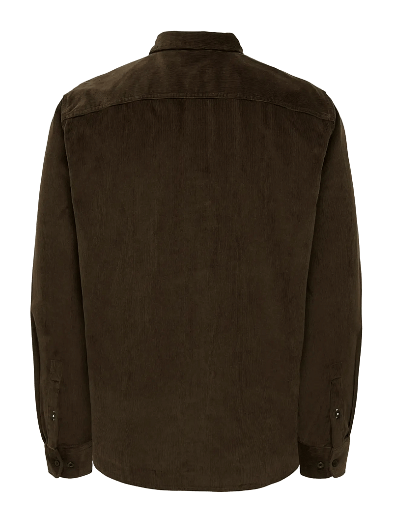 ONLY & SONS - ONSMICHAEL 18W REG CORD STRETCH LS NOOS - fløjlsskjorter - demitasse - 1