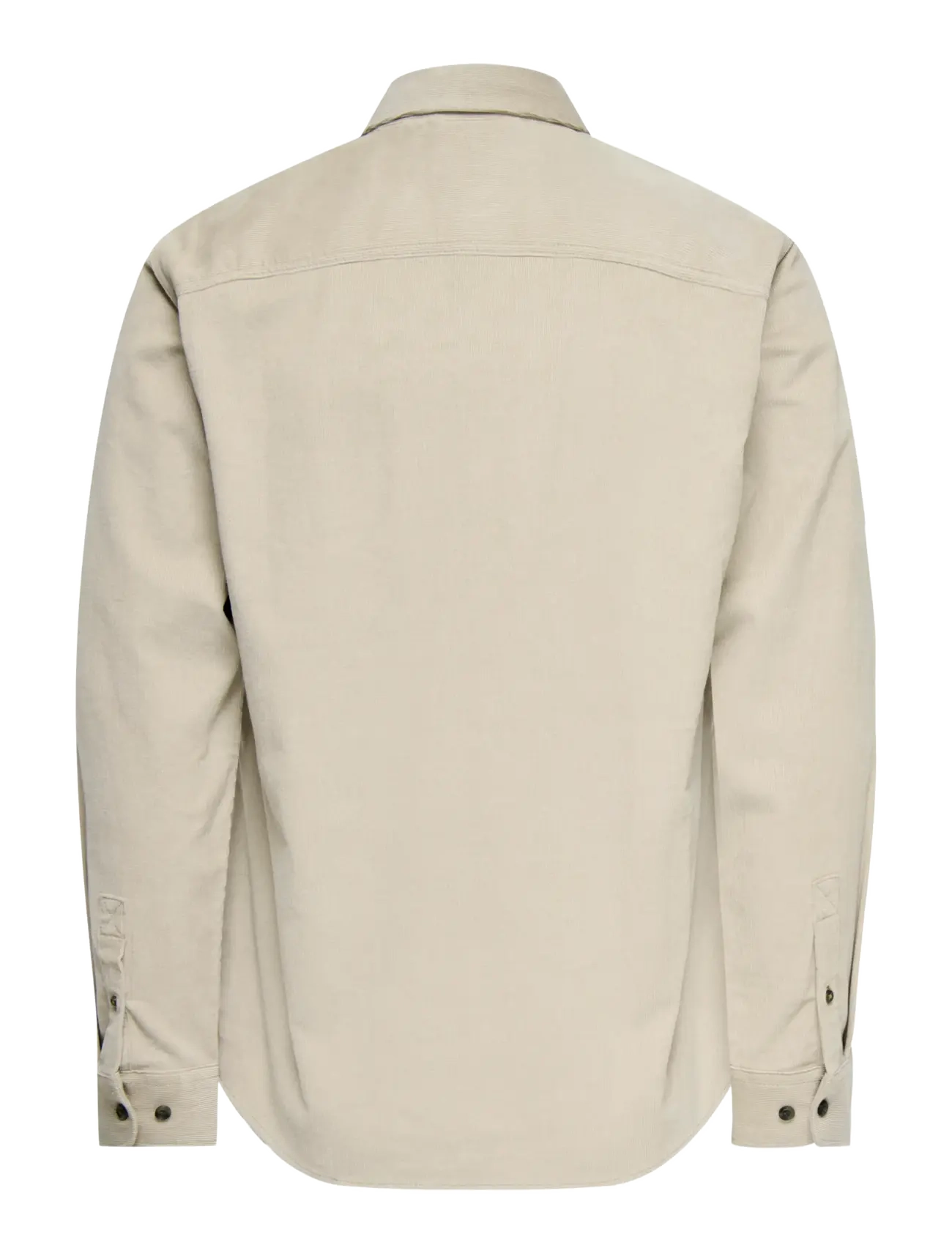 ONLY & SONS - ONSMICHAEL 18W REG CORD STRETCH LS NOOS - cordhemden - silver lining - 2