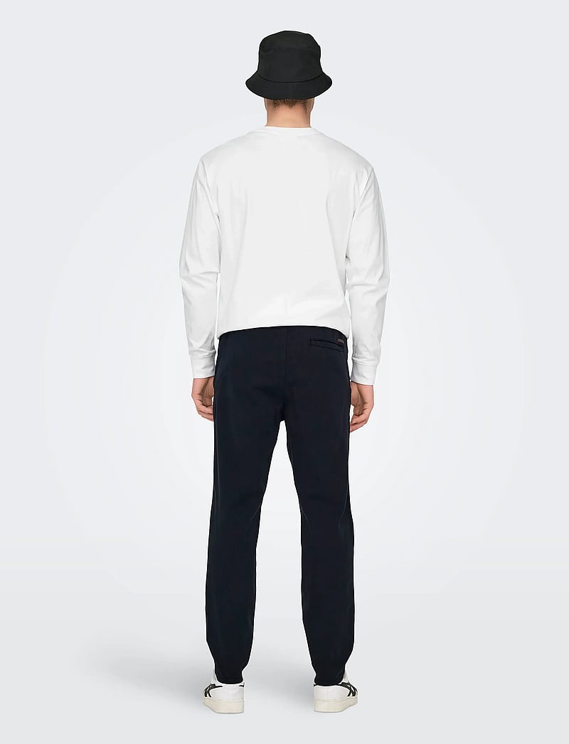 ONLY & SONS - ONSLINUS TAPER 0183 PANT NOOS - vabaaja püksid - dark navy - 3