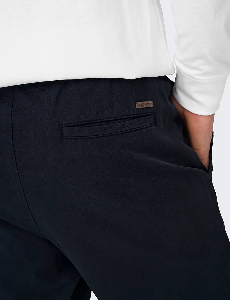 ONLY & SONS - ONSLINUS TAPER 0183 PANT NOOS - vabaaja püksid - dark navy - 4