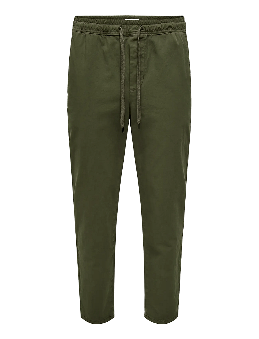 ONLY & SONS - ONSLINUS TAPER 0183 PANT NOOS - casual broeken - olive night - 1