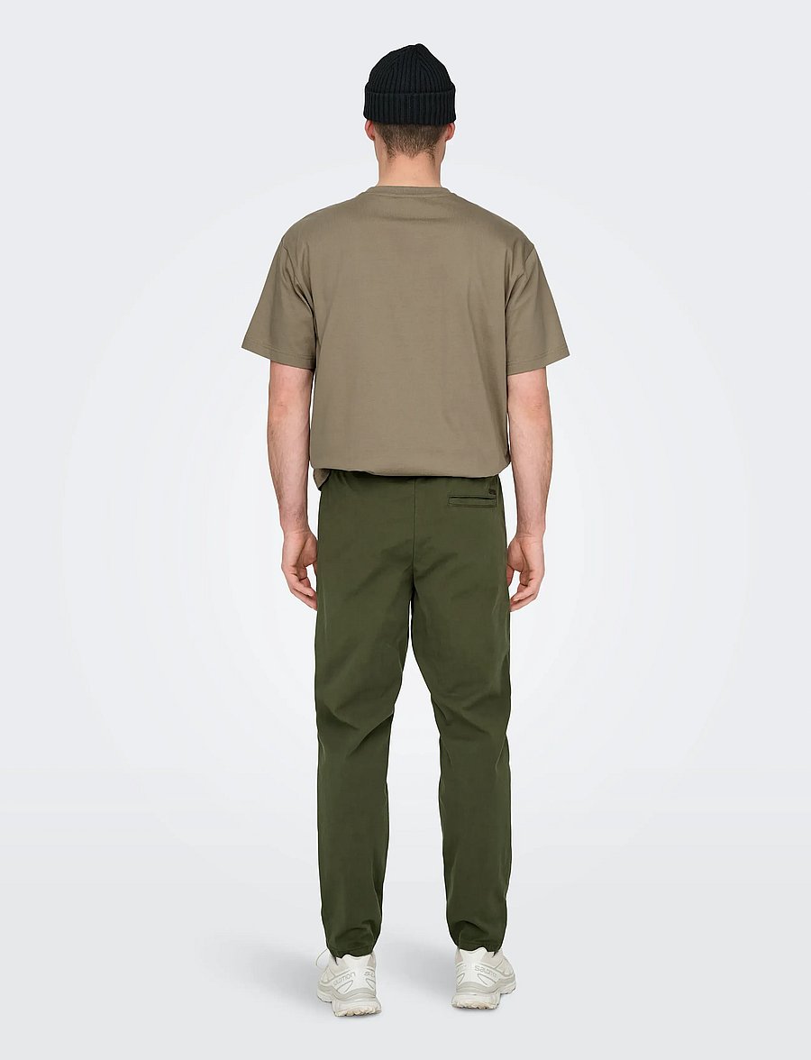 ONLY & SONS - ONSLINUS TAPER 0183 PANT NOOS - casual broeken - olive night - 3