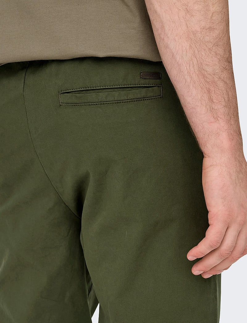 ONLY & SONS - ONSLINUS TAPER 0183 PANT NOOS - vabaaja püksid - olive night - 5