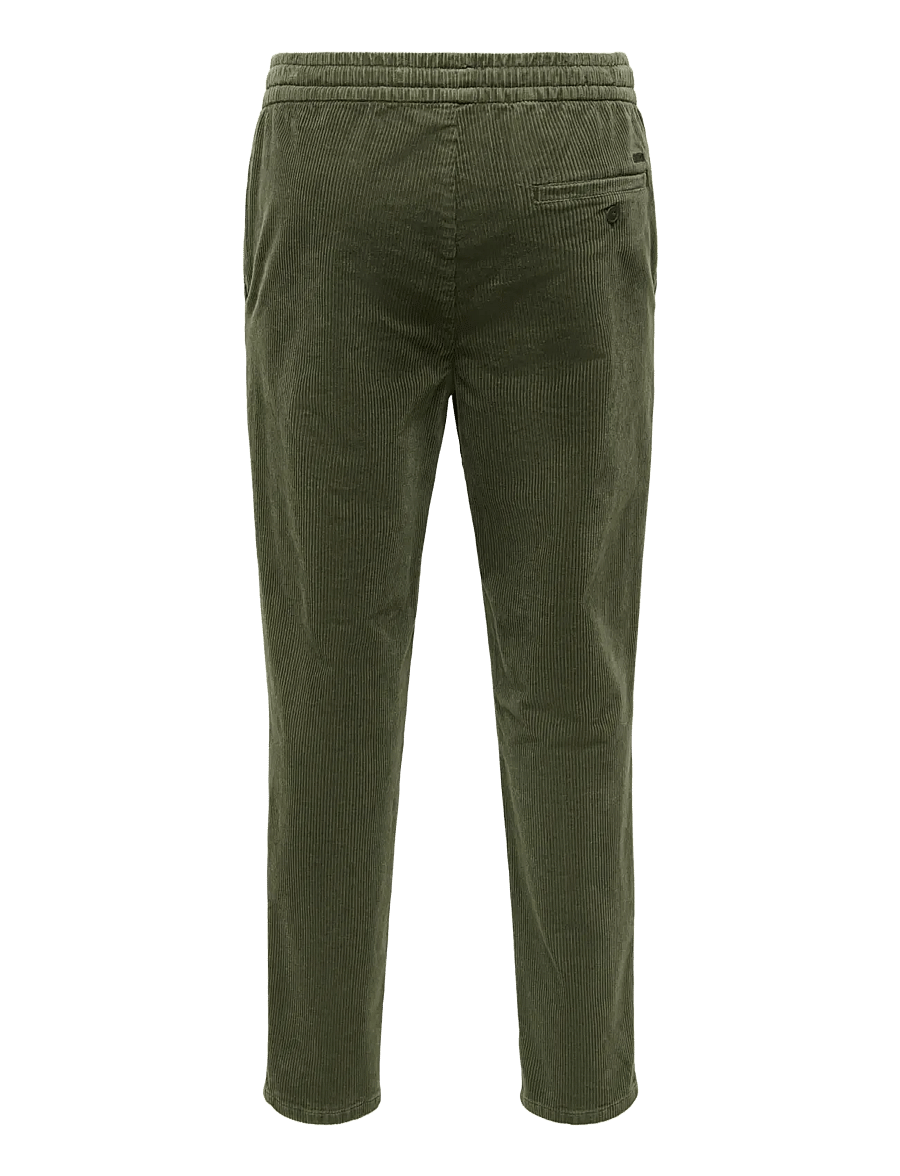 ONLY & SONS - ONSLINUS TAP CORDUROY 0185 PANT NOOS - freizeithosen - beluga - 2