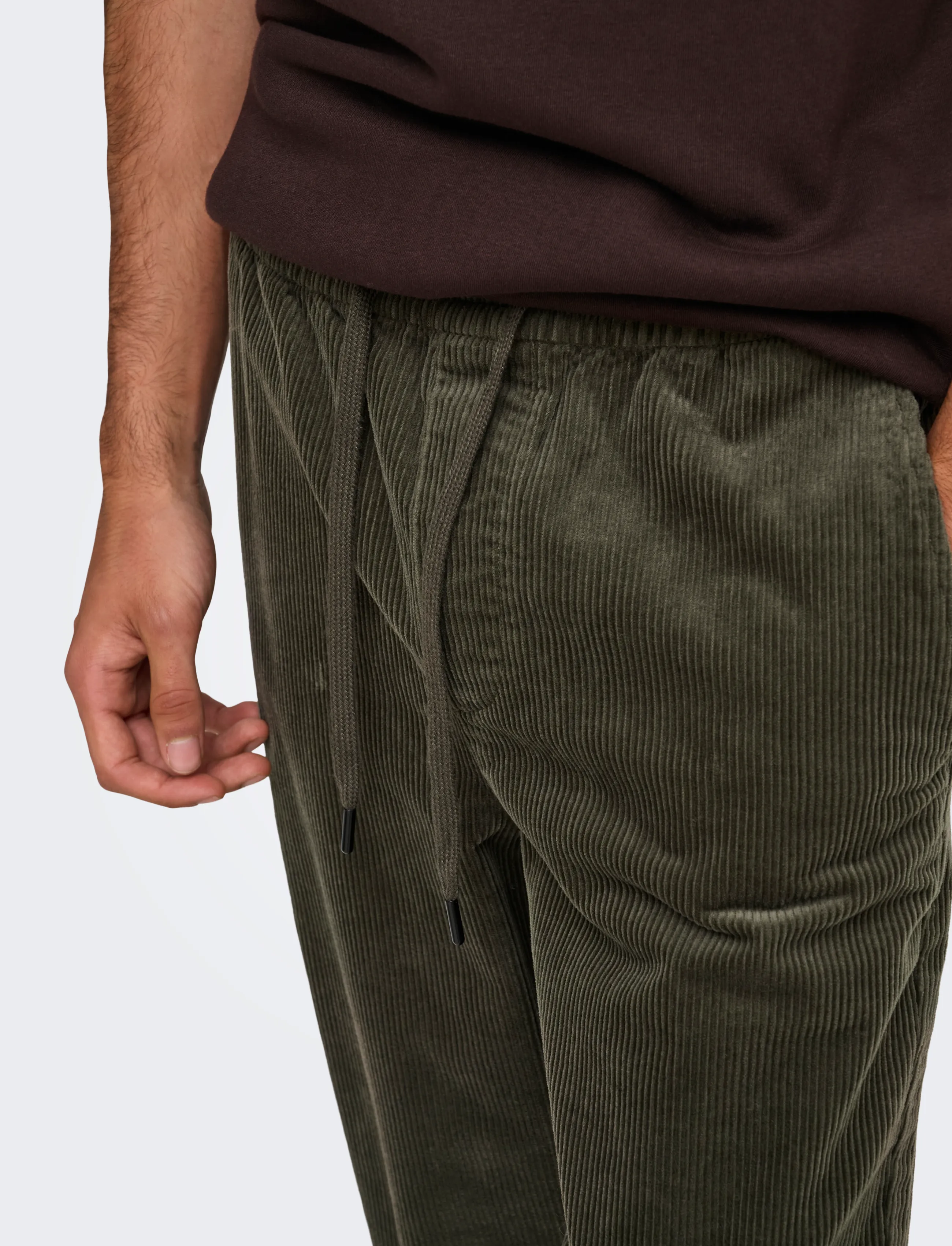 ONLY & SONS - ONSLINUS TAP CORDUROY 0185 PANT NOOS - beluga - 5