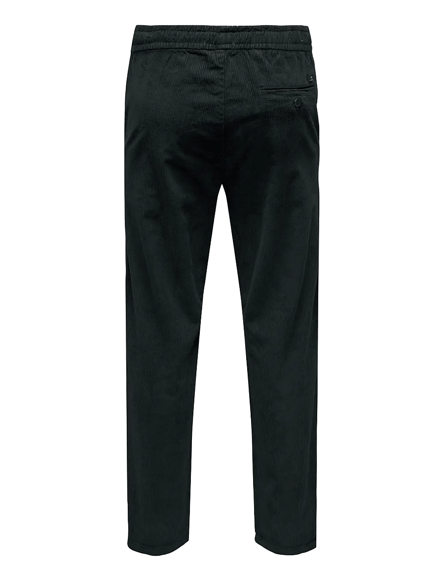 ONLY & SONS - ONSLINUS TAP CORDUROY 0185 PANT NOOS - black - 2