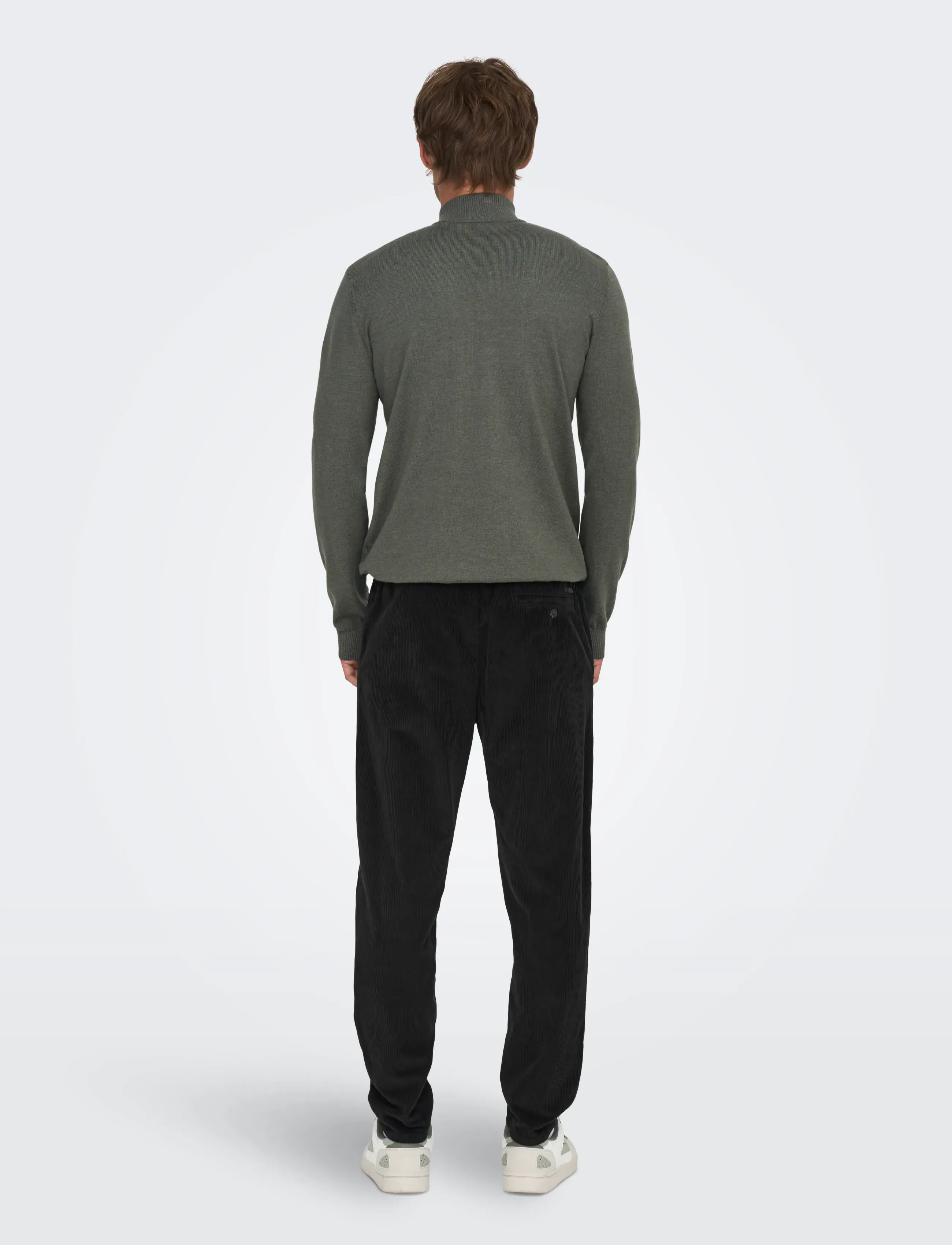 ONLY & SONS - ONSLINUS TAP CORDUROY 0185 PANT NOOS - black - 3