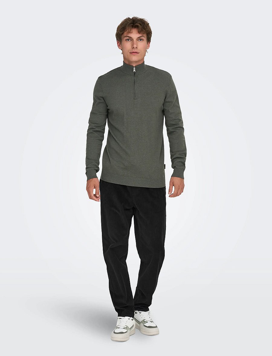 ONLY & SONS - ONSLINUS TAP CORDUROY 0185 PANT NOOS - black - 4
