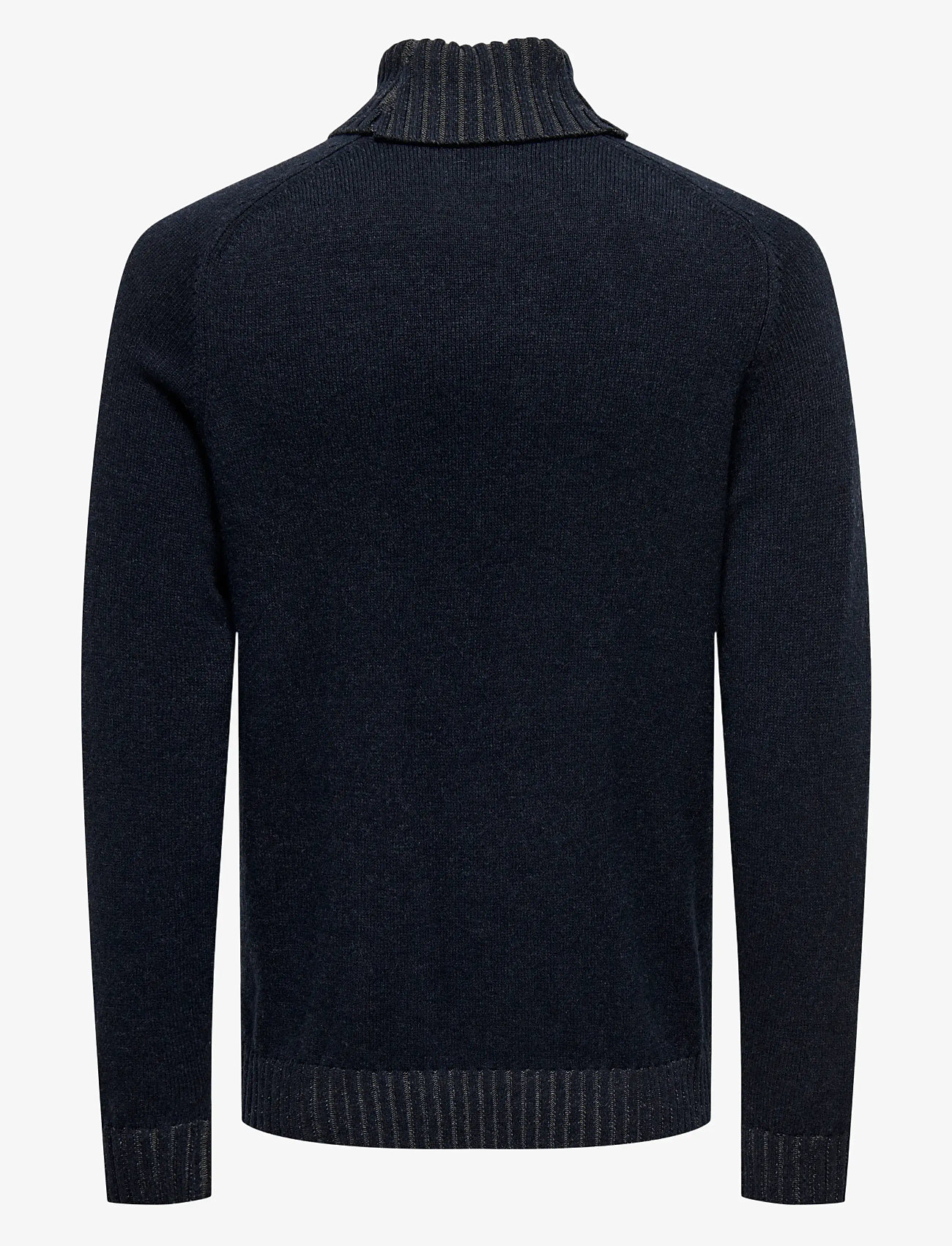 ONLY & SONS - ONSEDDY REG 7 WOOL ROLL KNIT - efterårstøj - dark navy - 1