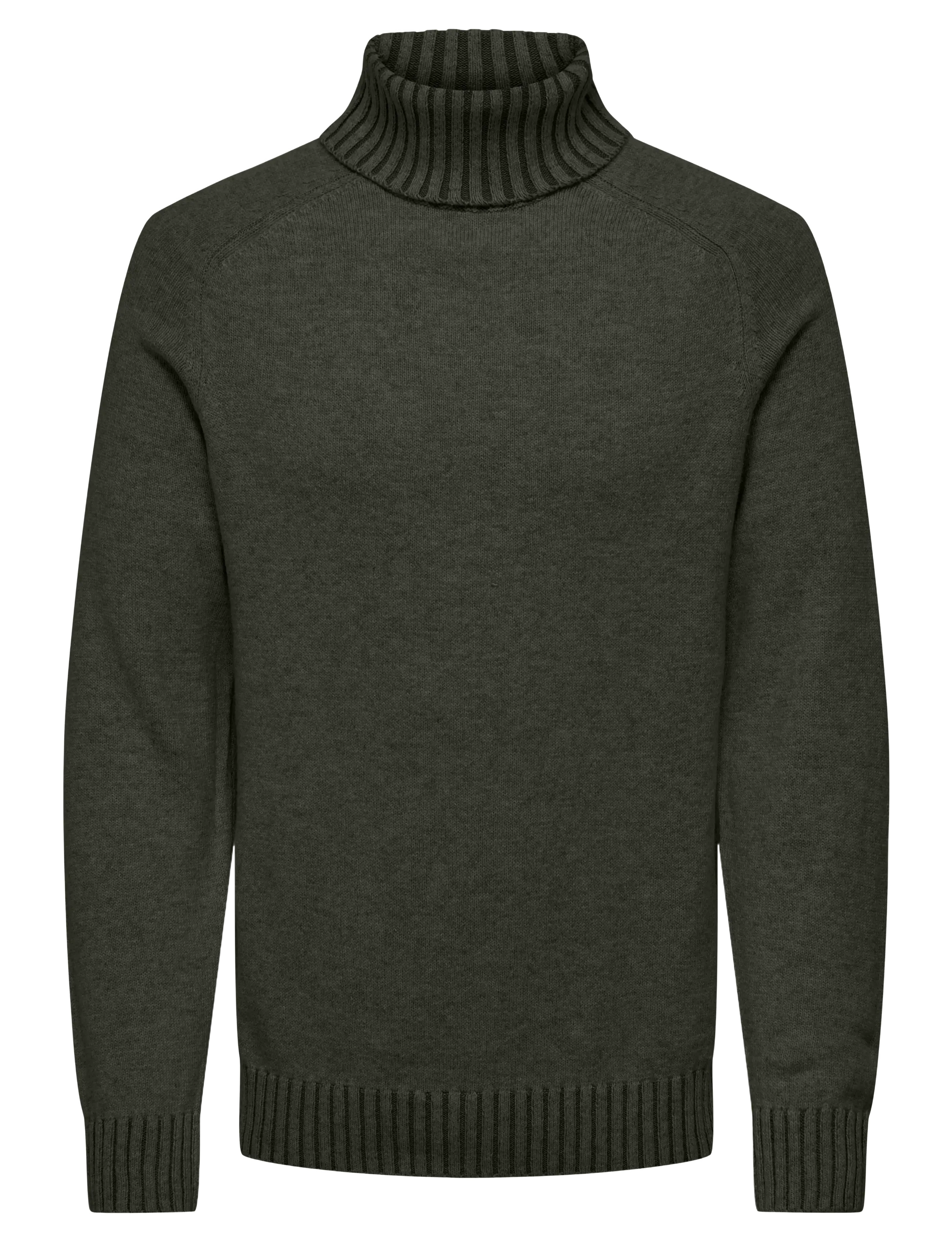 ONLY & SONS - ONSEDDY REG 7 WOOL ROLL KNIT - col roulé - rosin - 0