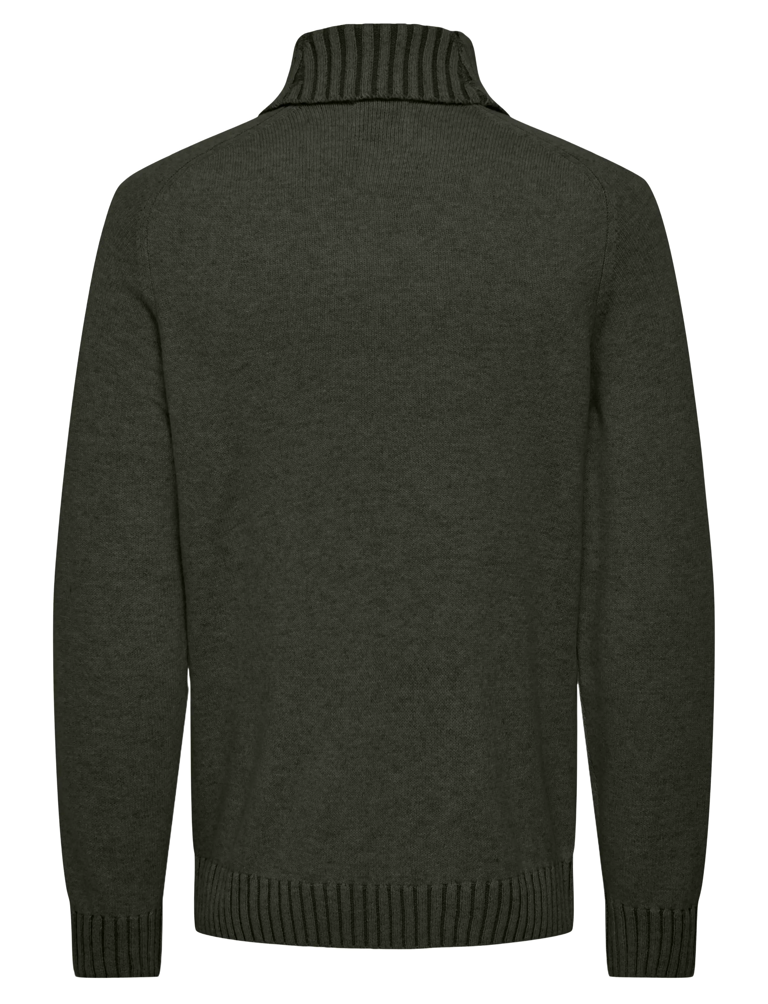 ONLY & SONS - ONSEDDY REG 7 WOOL ROLL KNIT - col roulé - rosin - 1