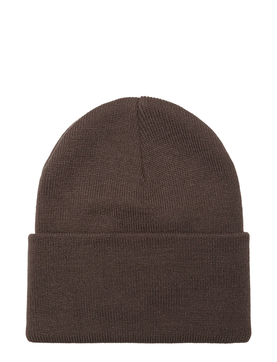 ONLY & SONS - ONSISAAC FLAT KNIT LOGO BEANIE NOOS - kollektionen - chocolate martini - 1