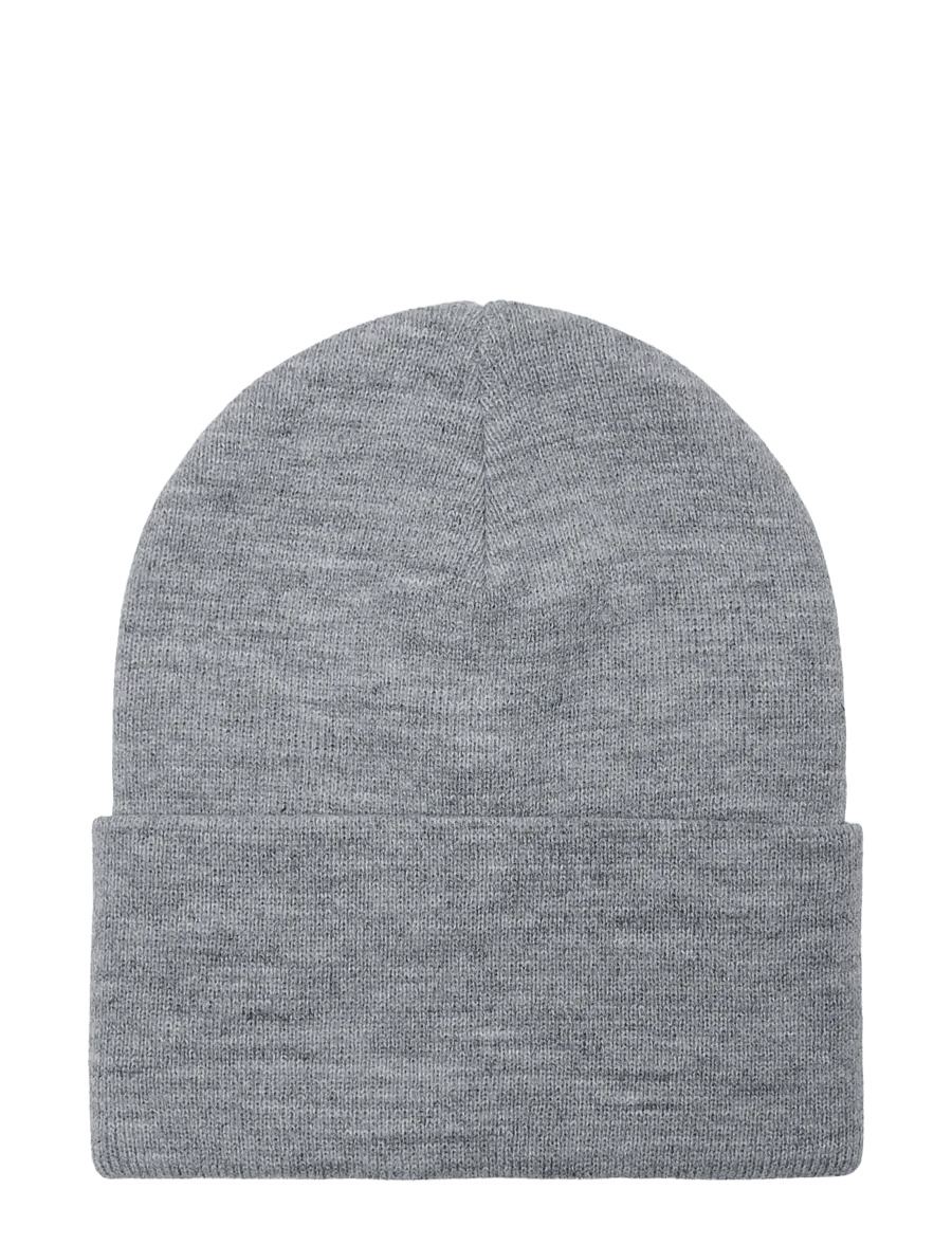 ONLY & SONS - ONSISAAC FLAT KNIT LOGO BEANIE NOOS - kollektionen - dark grey melange - 1