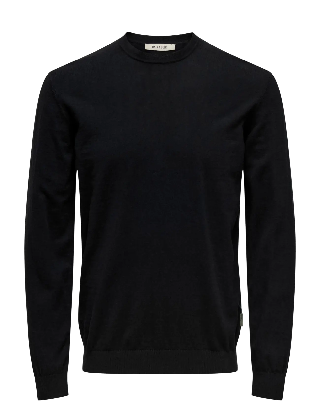 ONLY & SONS ONSLOUI REG 12 MEL CREW KNIT NOOS - Kläder - BLACK / black