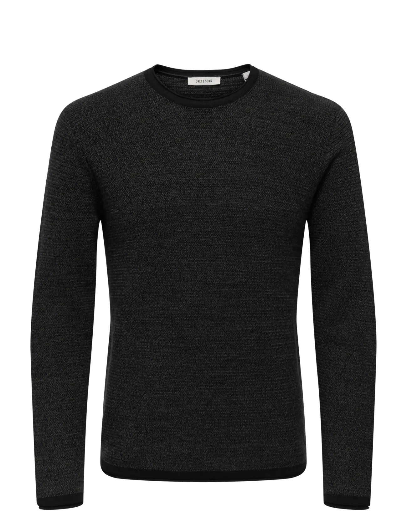 ONLY & SONS ONSERIC REG 12 STRUC CREW KNIT NOOS - Kleidung - BLACK / black